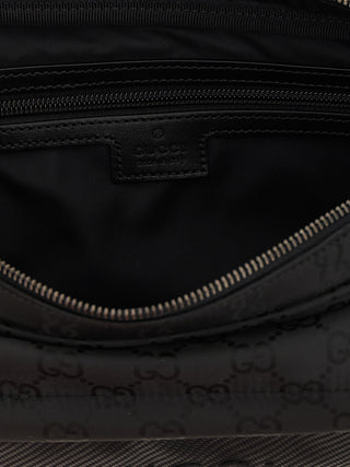 Black Polyester Crossbody Bag