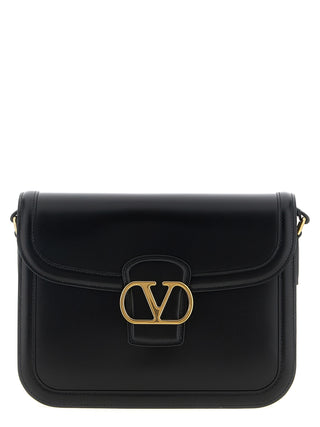 Black Calfskin Shoulder Bag
