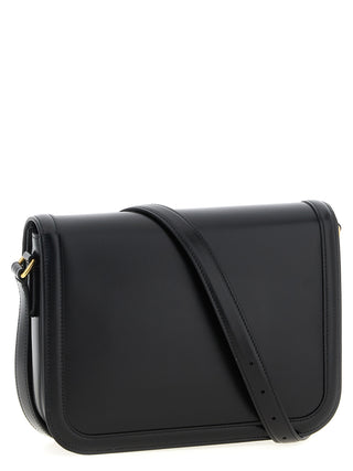 Black Calfskin Shoulder Bag