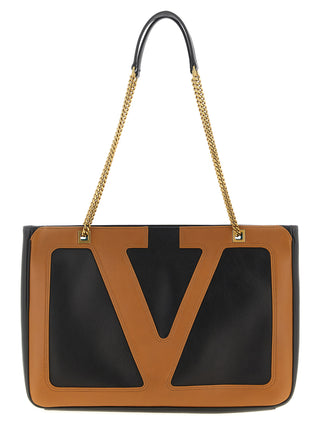 Bolso tote marrón de cuero de cordero