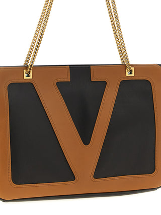 Bolso tote marrón de cuero de cordero