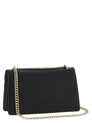 Black Calfskin Shoulder Bag