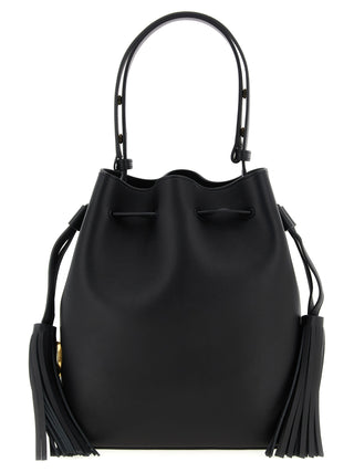 Black Calfskin Shoulder Bag