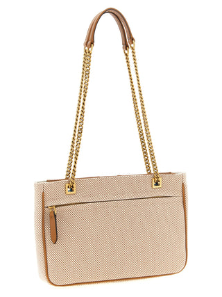 Brown Cotton Shoulder Bag