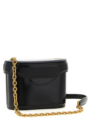 Black Calfskin Crossbody Bag