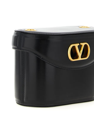 Black Calfskin Crossbody Bag