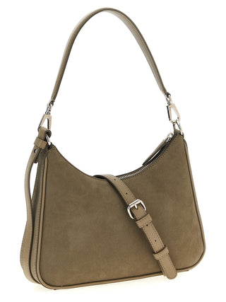 Bolso de hombro gris de poliamida