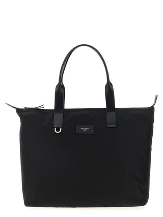 Bolso tote de poliamida negro
