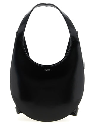 Mochila negra de cuero de vaca