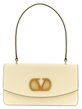Bolso de hombro de becerro blanco