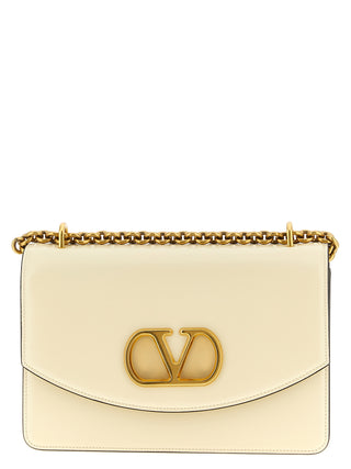 Bolso de hombro de becerro blanco
