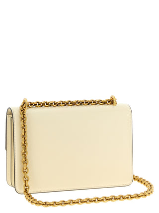 Bolso de hombro de becerro blanco