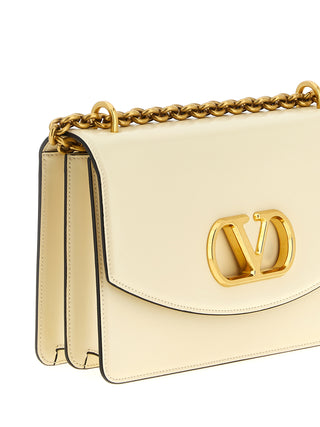 Bolso de hombro de becerro blanco