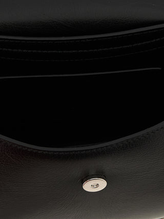 Black Bovine Leather Crossbody Bag