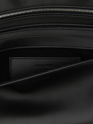 Bolso clutch negro de cuero de vaca