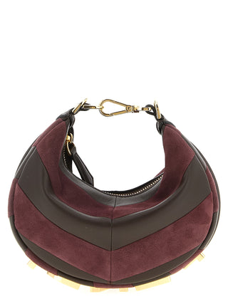 Bolso de mano multicolor de piel de cordero
