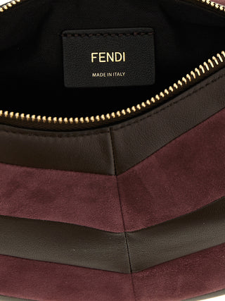 Bolso de mano multicolor de piel de cordero
