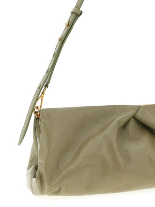 Bicolor Calfskin Clutch Bag