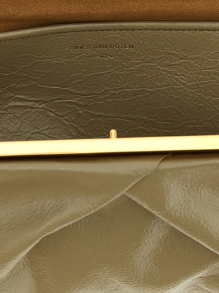 Bicolor Calfskin Clutch Bag