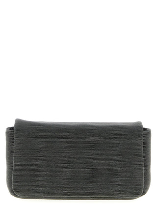 Black Leather Clutch Bag