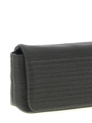 Black Leather Clutch Bag