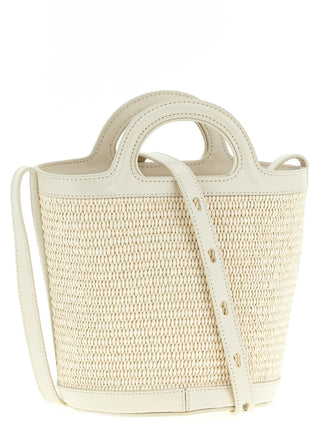 Bolso de mano blanco de algodón