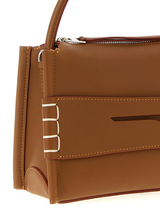Brown Calfskin Shoulder Bag