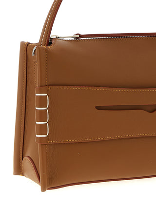 Brown Calfskin Shoulder Bag