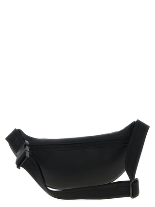 Black Polyethylene Crossbody Bag