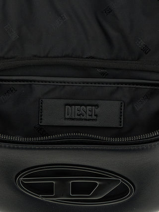 Black Polyethylene Crossbody Bag
