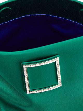 Bicolor Viscose Clutch Bag