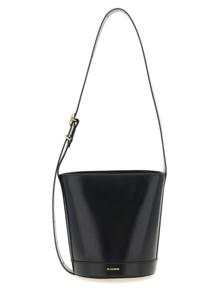 Black Calfskin Shoulder Bag