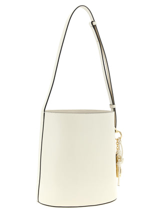 White Calfskin Shoulder Bag
