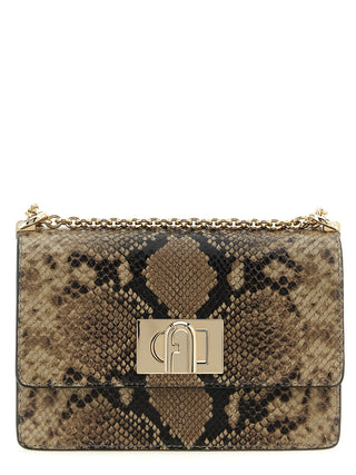Gray Goatskin Crossbody Bag