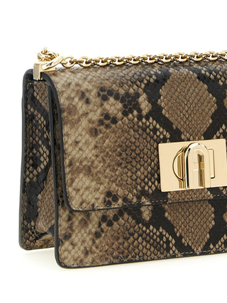 Gray Goatskin Crossbody Bag