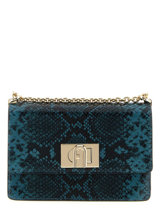 Blue Goatskin Crossbody Bag