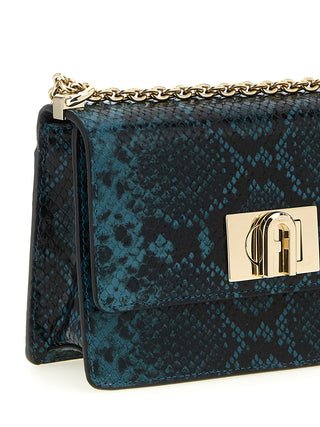 Blue Goatskin Crossbody Bag