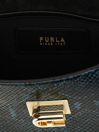 Blue Goatskin Crossbody Bag