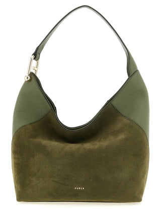 Bicolor Calfskin Shoulder Bag