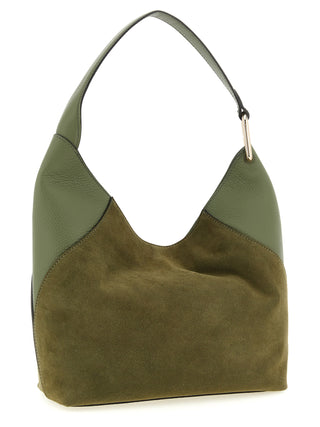 Bicolor Calfskin Shoulder Bag
