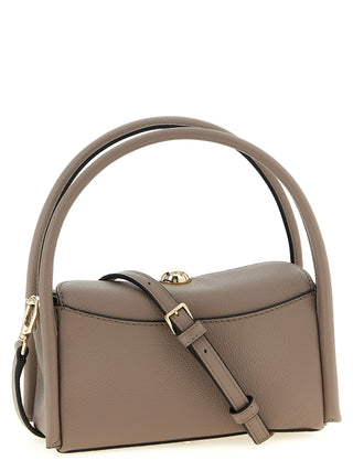 Bolso de mano de piel de becerro gris