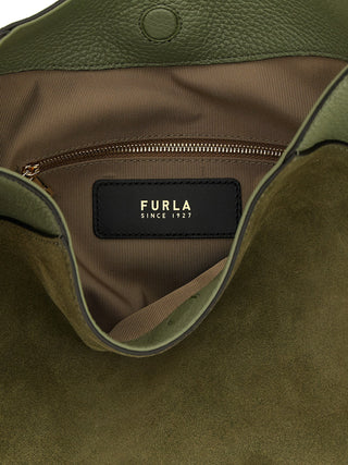 Bicolor Calfskin Shoulder Bag