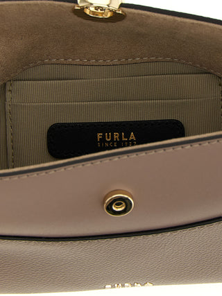 Bolso de mano de piel de becerro gris