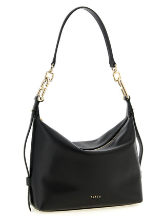 Black Calfskin Shoulder Bag