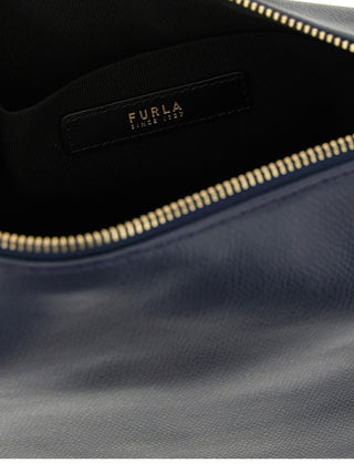 Blue Calfskin Shoulder Bag