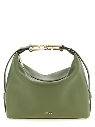 Bicolor Calfskin Shoulder Bag