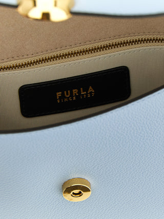 Blue Calfskin Crossbody Bag