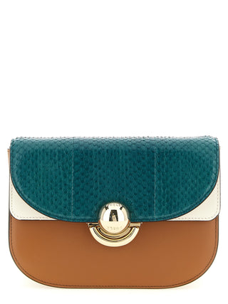 Bolso bandolera multicolor de piel de cordero