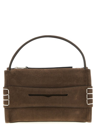 Bolso de mano marrón de becerro