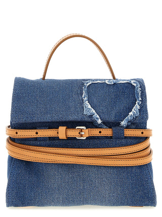 Blue Cotton Handbag